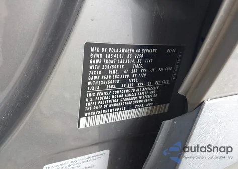 2009 Volkswagen Tiguan Se/Sel z USA, uszkodzony, nr VIN WVGBV95N59W500115